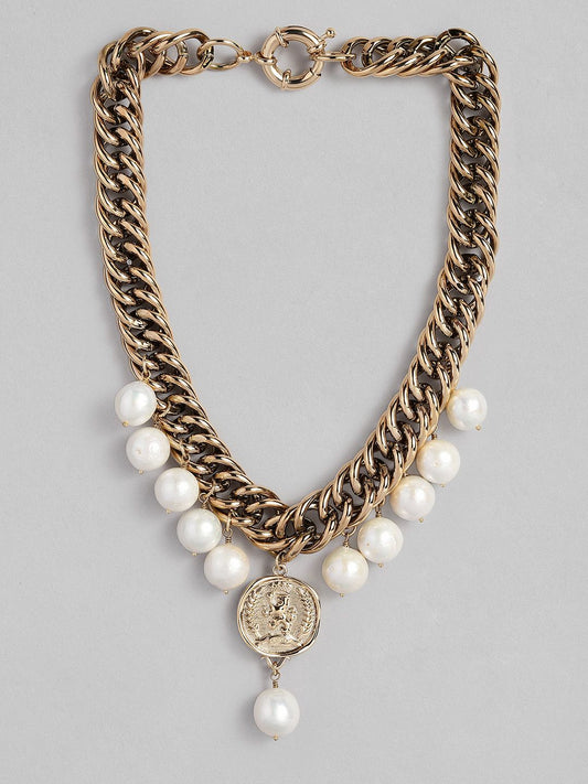 Tommy Hilfiger Brass-Plated Necklace