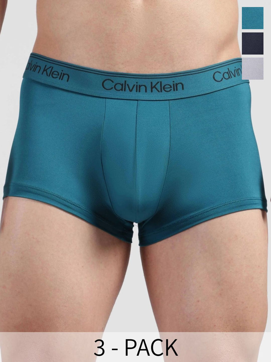 Calvin Klein Underwear Pack Of 3 Mid-Rise Trunk