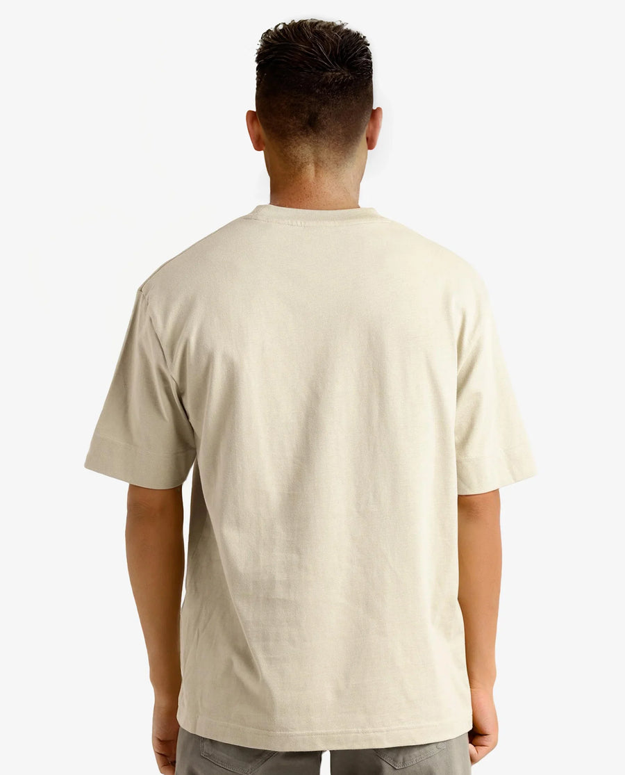 Rare Rabbit Men's Casse Pastel Green Cotton Graphic Print Oversized Fit Half Sleeve Crew Neck T-Shirt