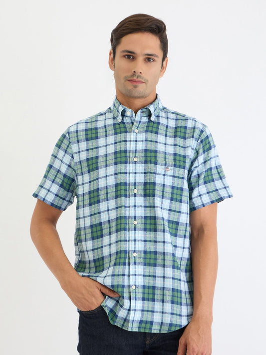 GANT Men Tartan Checks Opaque Checked Casual Shirt