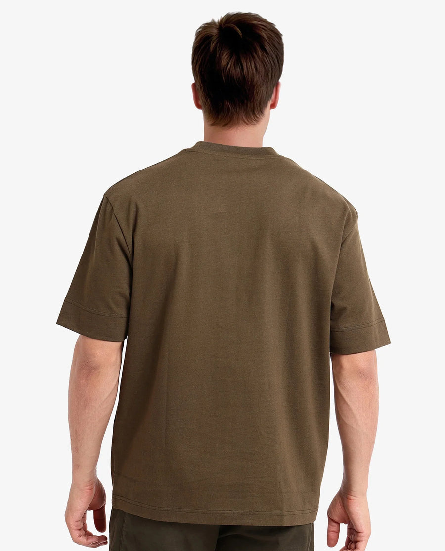 Rare Rabbit Men's Chess Olive Cotton Graphic Print Regular Fit Half Sleeve Crew Neck T-Shirt