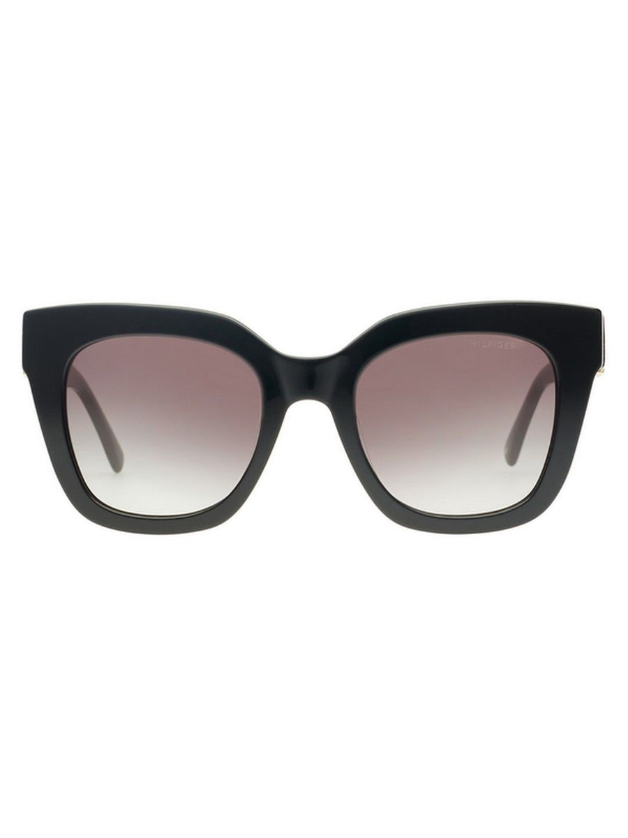 Tommy Hilfiger Women Grey Lens & Black Cateye Sunglasses with