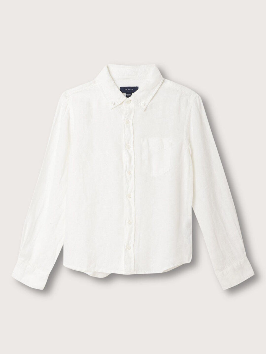 GANT Boys Spread Collar Linen Casual Shirt