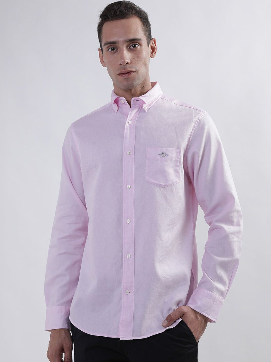 GANT Button-Down Collar Textured Cotton Casual Shirt