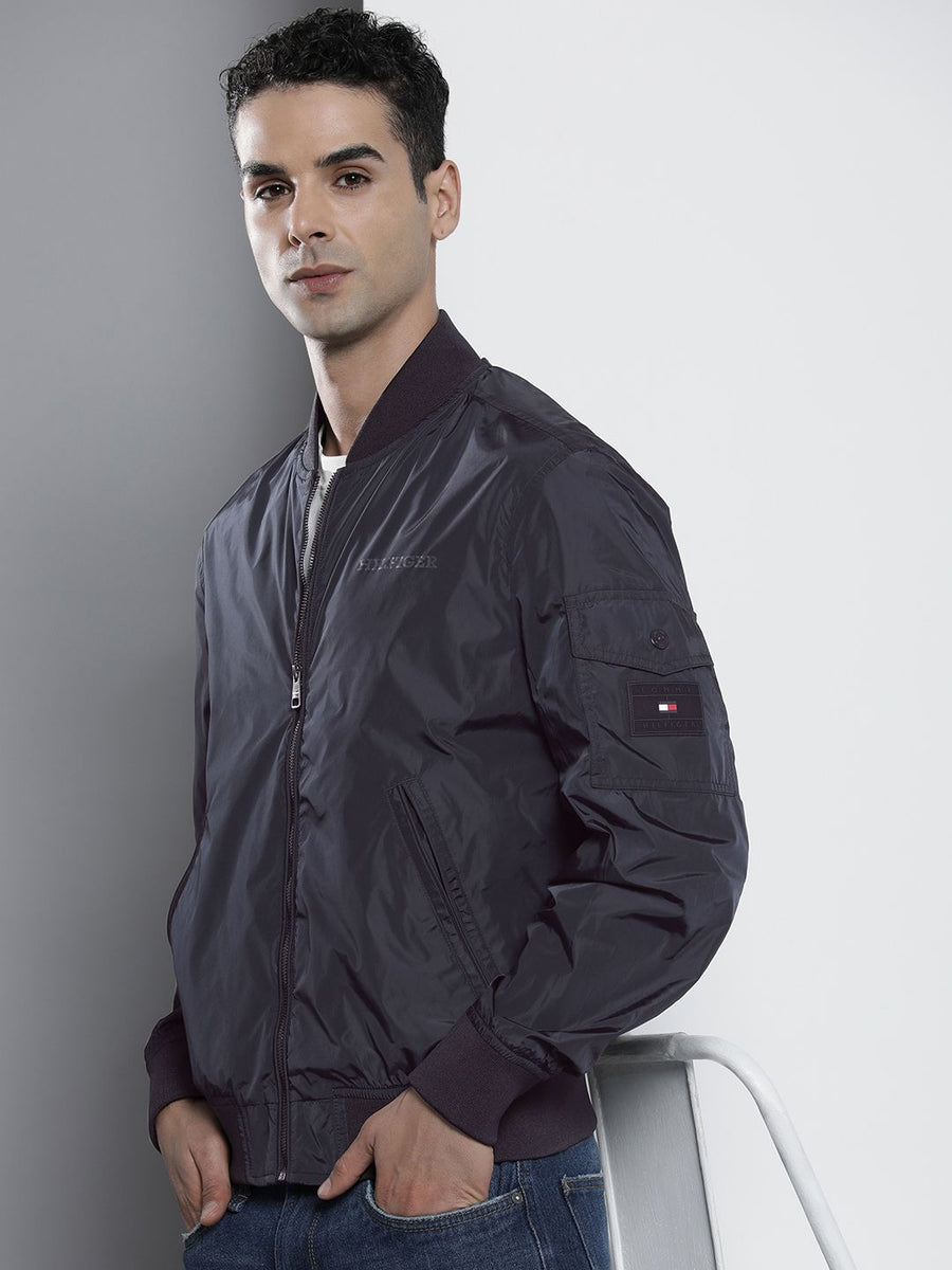 Tommy Hilfiger Solid Stand-Collar Bomber Jacket