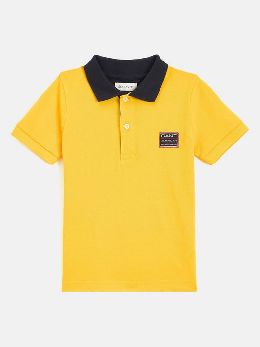 GANT Boys Polo Collar Organic Cotton T-shirt