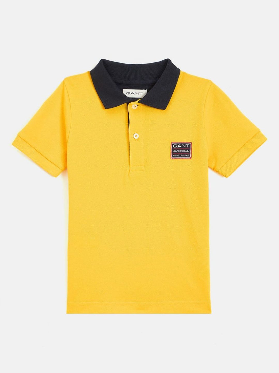 GANT Boys Polo Collar Organic Cotton T-shirt