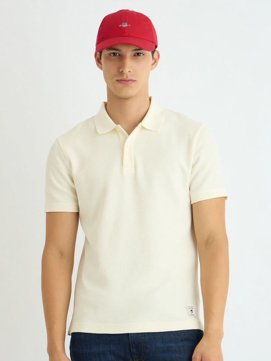GANT Self Design Polo Collar Cotton T-shirt
