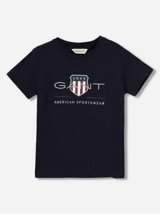 GANT Boys Typography Printed Pure Cotton T-shirt