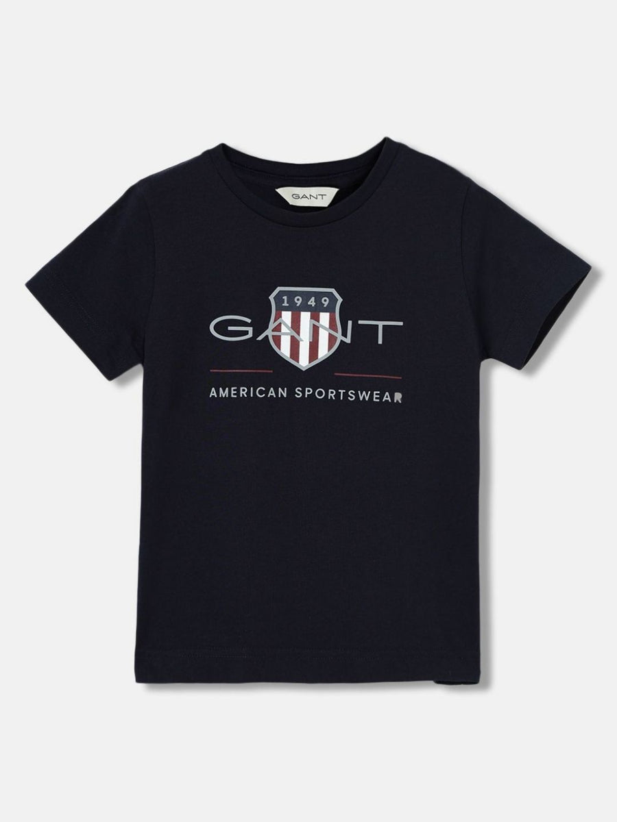 GANT Boys Typography Printed Pure Cotton T-shirt