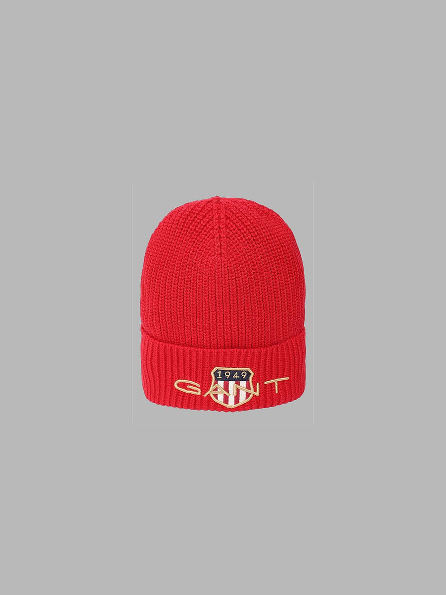 GANT Unisex Kids Red Solid Beanie