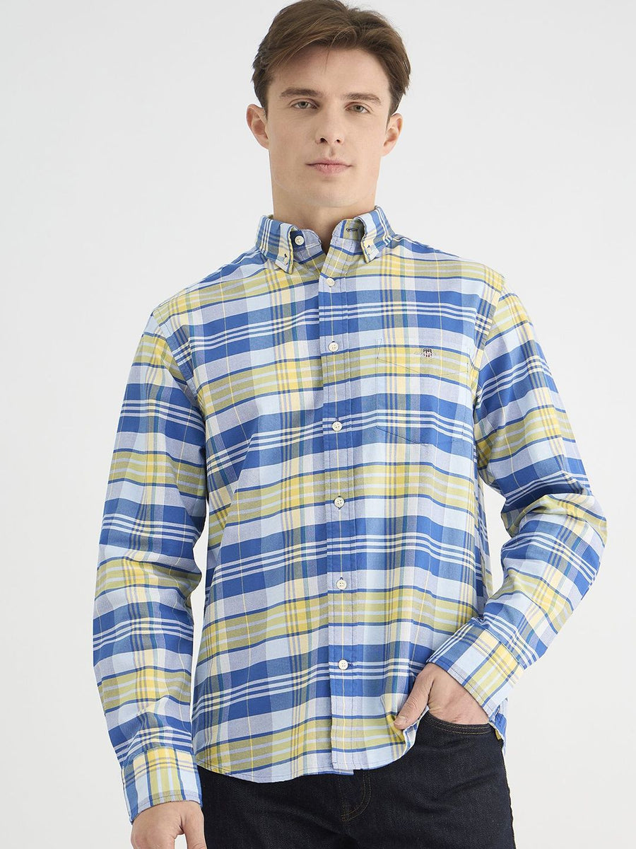 GANT Men Button-Down Classic Oxford Check Cotton Casual Shirt