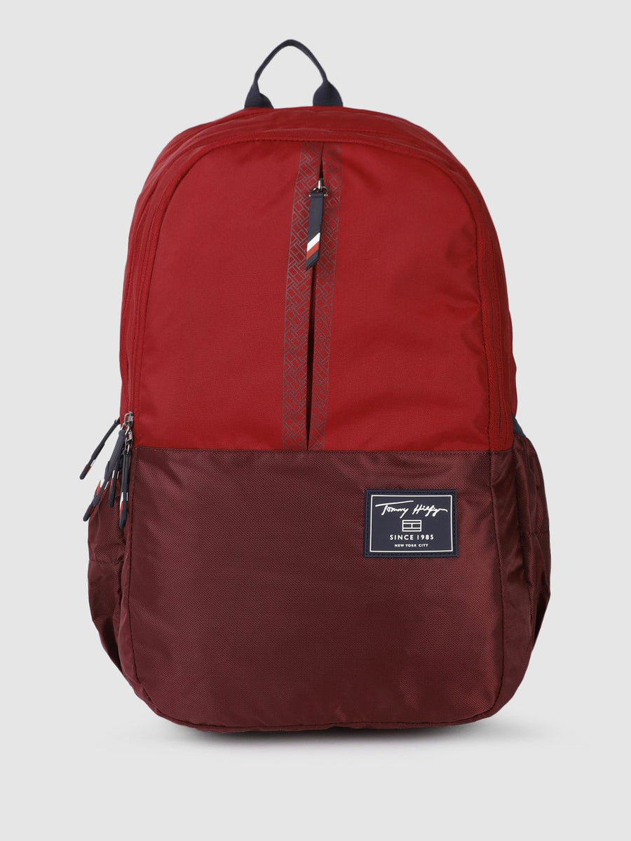 Tommy Hilfiger Unisex Colourblocked Backpack with Rain Cover