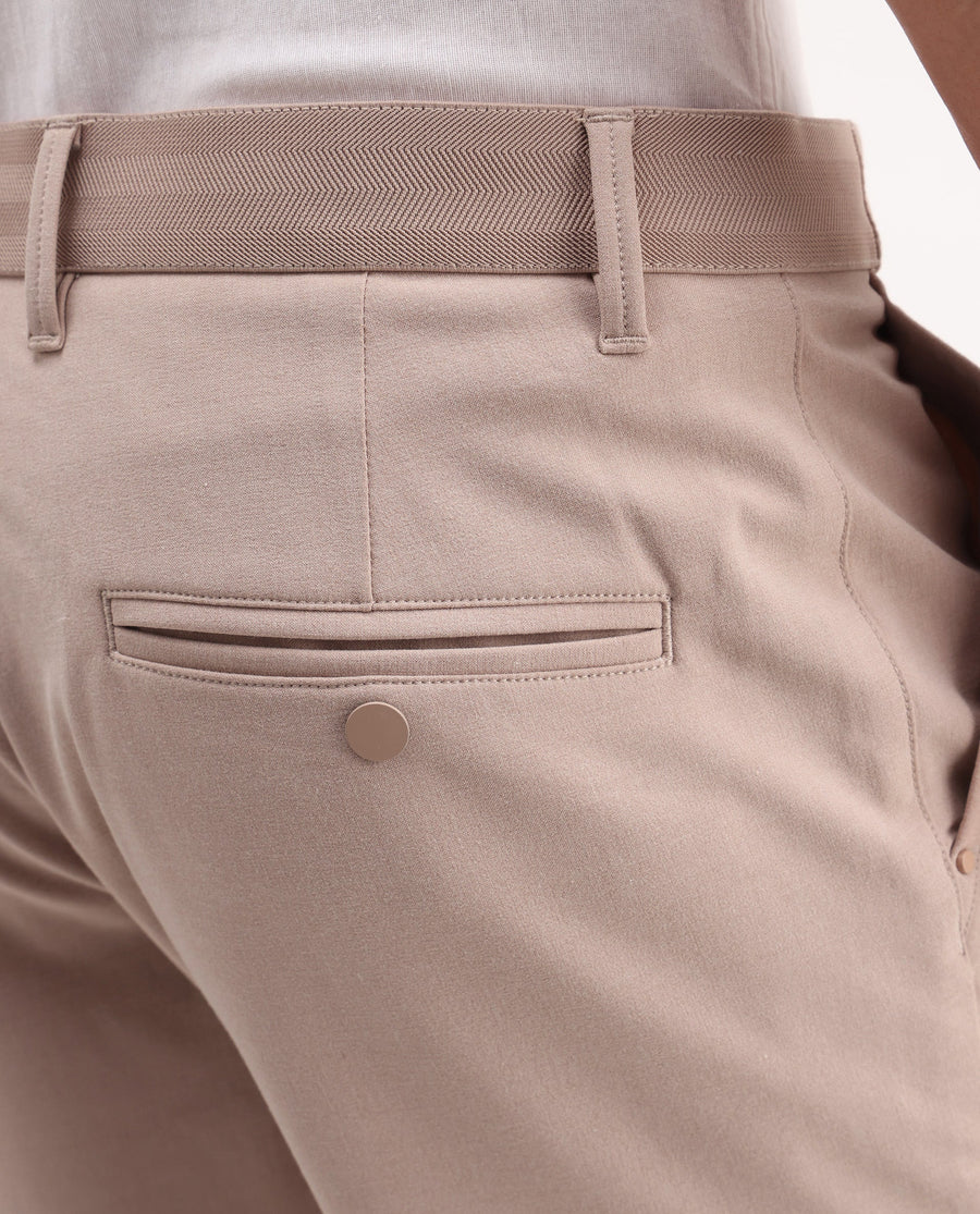 Rare Rabbit Men's Drivo Peach Polyester Blend Plain Regular Fit Shorts