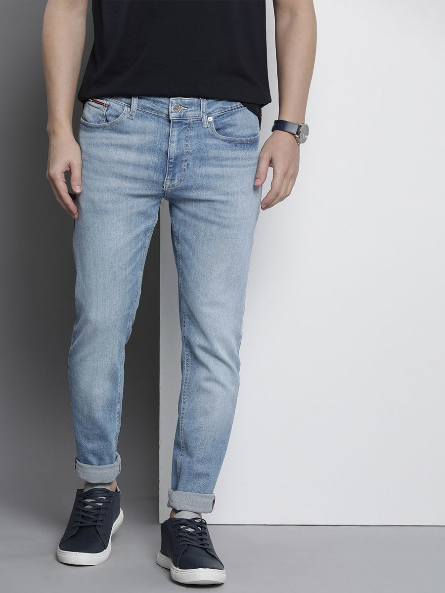 Tommy Hilfiger Men Sustainable Austin Slim Tapered Fit MR Heavy Fade Stretchable Jeans
