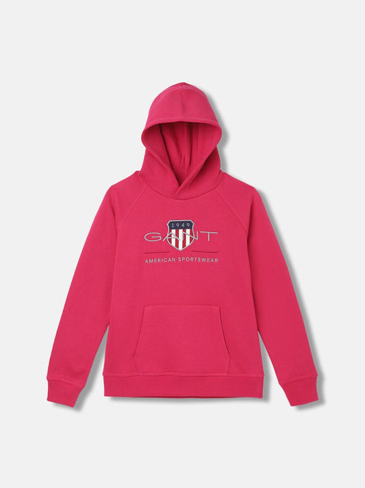 GANT Boys Graphic Embroidered Hooded Pullover Sweatshirt