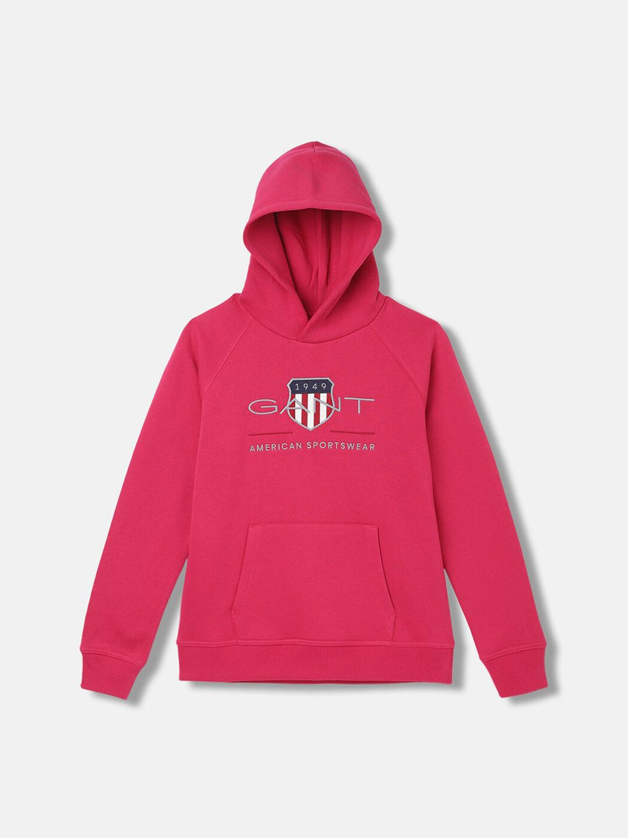 GANT Boys Graphic Embroidered Hooded Pullover Sweatshirt