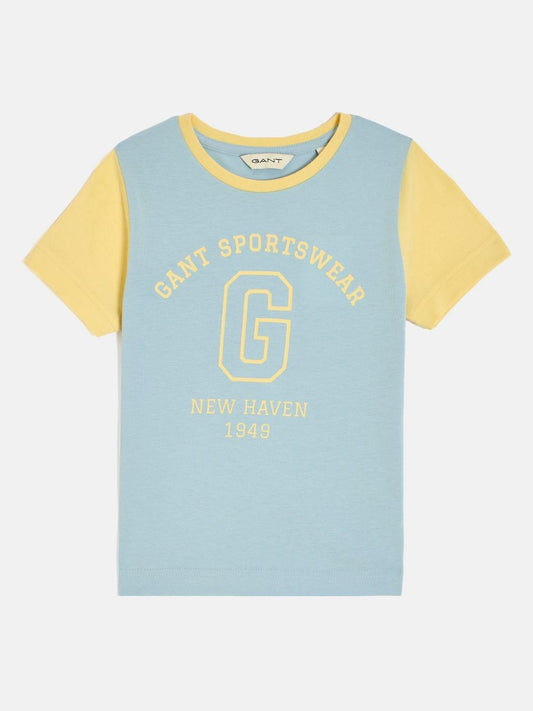 GANT Boys Typography Printed Round Neck Cotton T-shirt