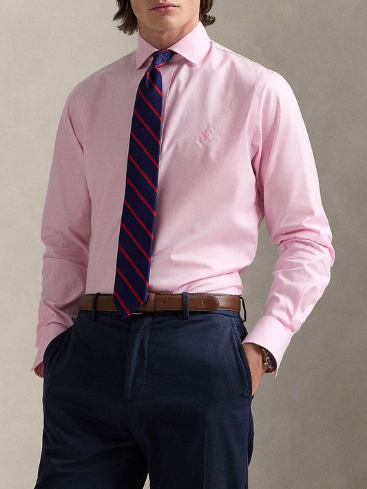 Polo Ralph Lauren Textured Pure Cotton Spread Collar Custom Fit Shirt
