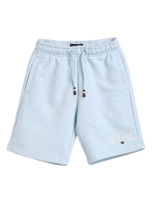 Tommy Hilfiger Boys Typography Printed Regular Fit Mid-Rise Cotton Shorts