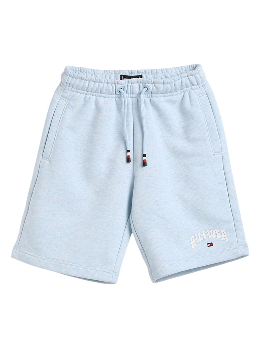 Tommy Hilfiger Boys Typography Printed Regular Fit Mid-Rise Cotton Shorts