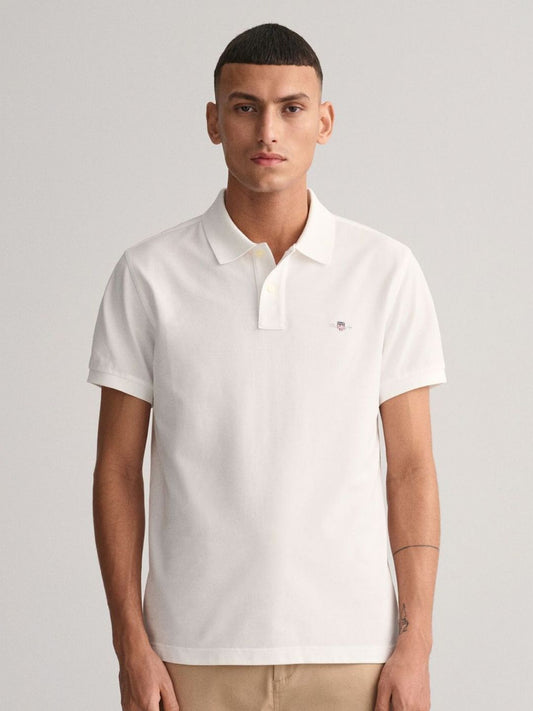GANT Men Solid Polo Collar Pique Cotton T-shirt