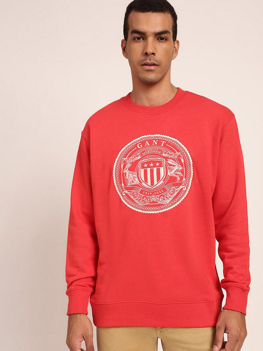 GANT Men Red Printed Sweatshirt