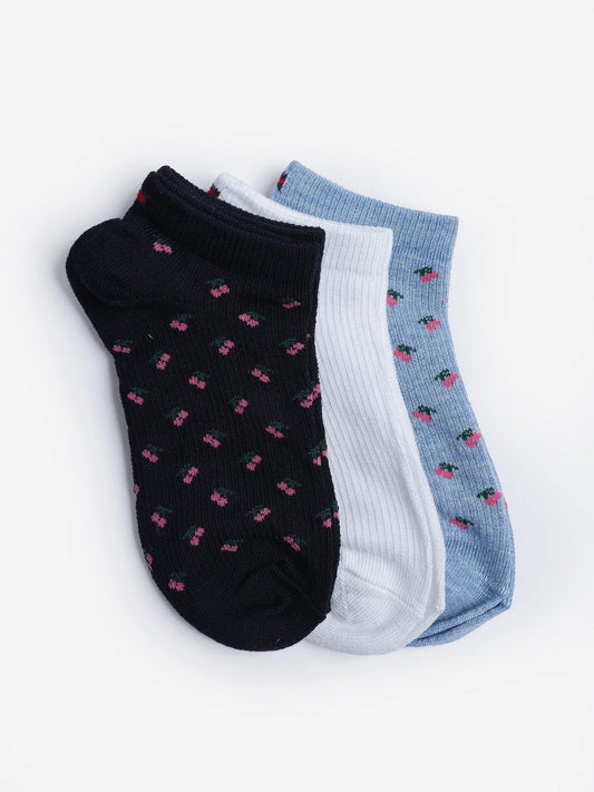 Tommy Hilfiger Boys Pack of 3 Cotton Ankle Length Socks