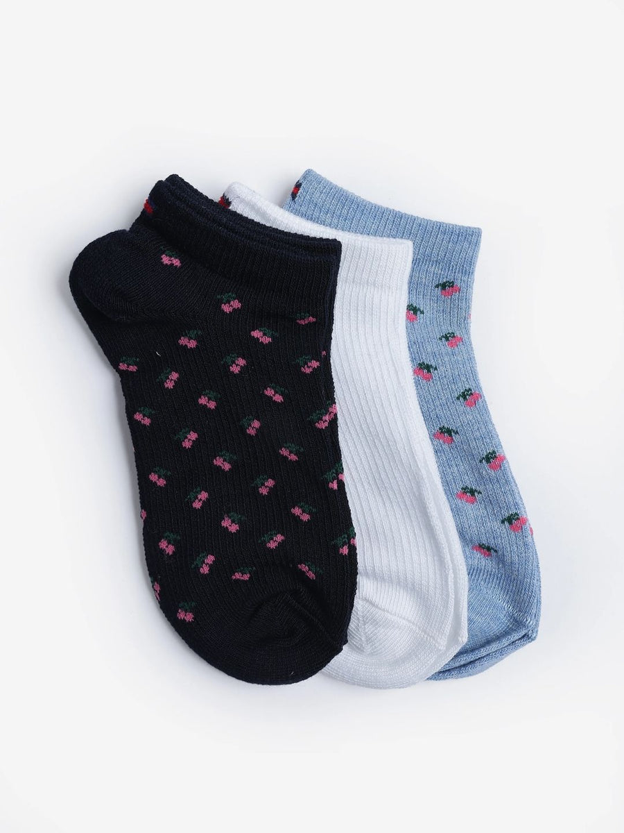 Tommy Hilfiger Boys Pack of 3 Cotton Ankle Length Socks