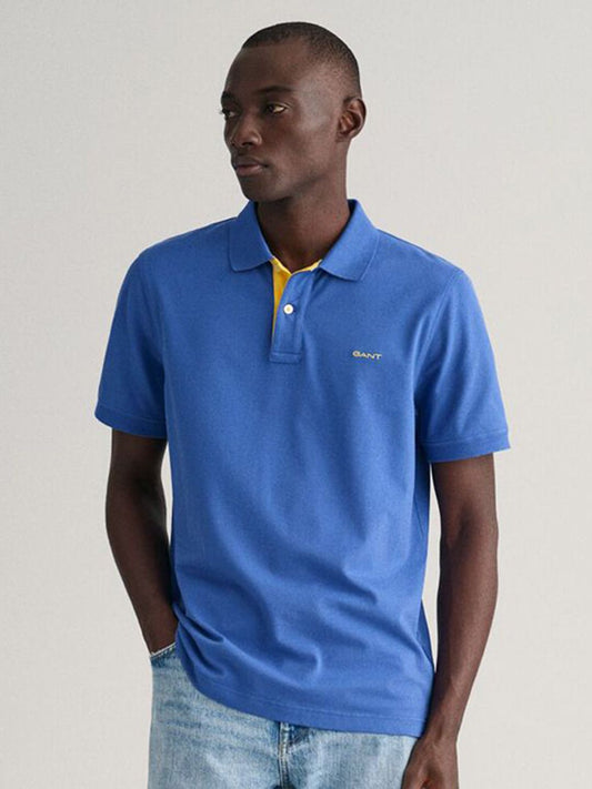 GANT Men Solid Polo Collar Pique Cotton T-shirt