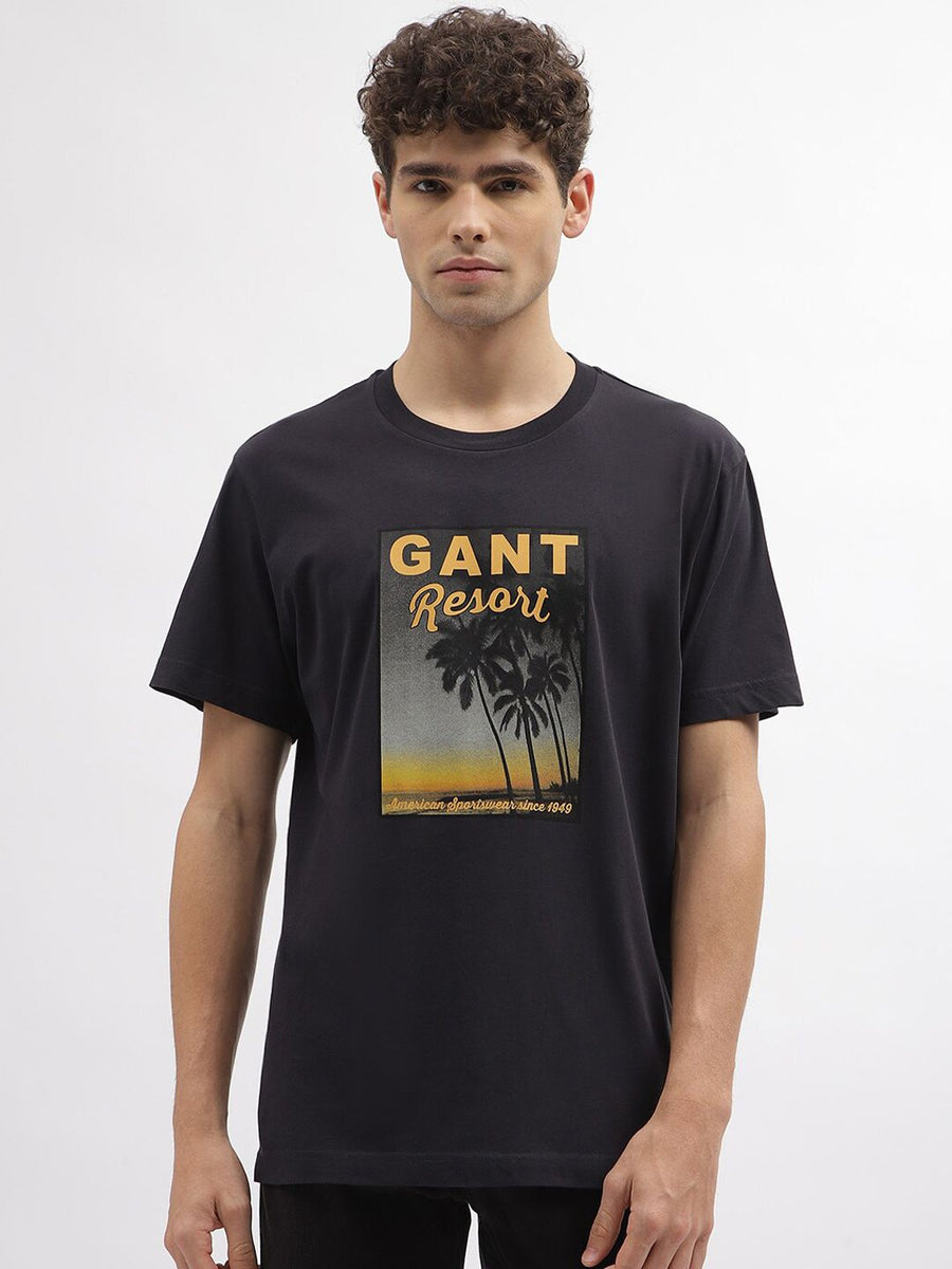 GANT Relaxed Fit Graphic Print Round Neck T-shirt