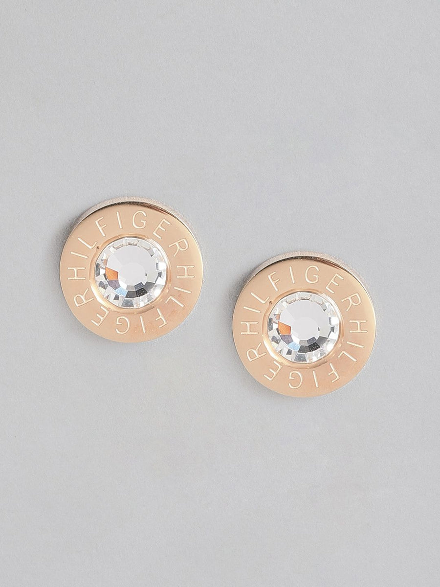 Tommy Hilfiger Fine Core Crystal Circular Stud Earrings