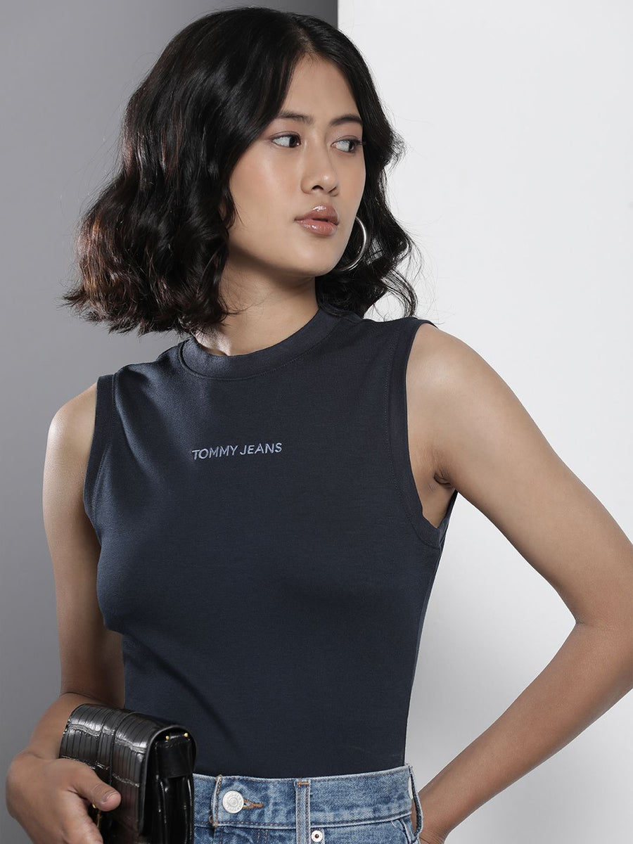 Tommy Hilfiger Brand Logo Embroidered Bodysuit