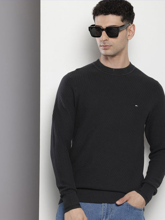 Tommy Hilfiger Pure Cotton Self-Design Pullover