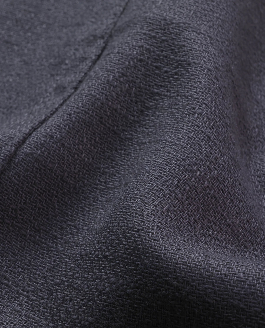 Rare Rabbit Men's Combi Dark Grey Cotton Blend Plain Regular Fit Full Sleeve Collared Shirt