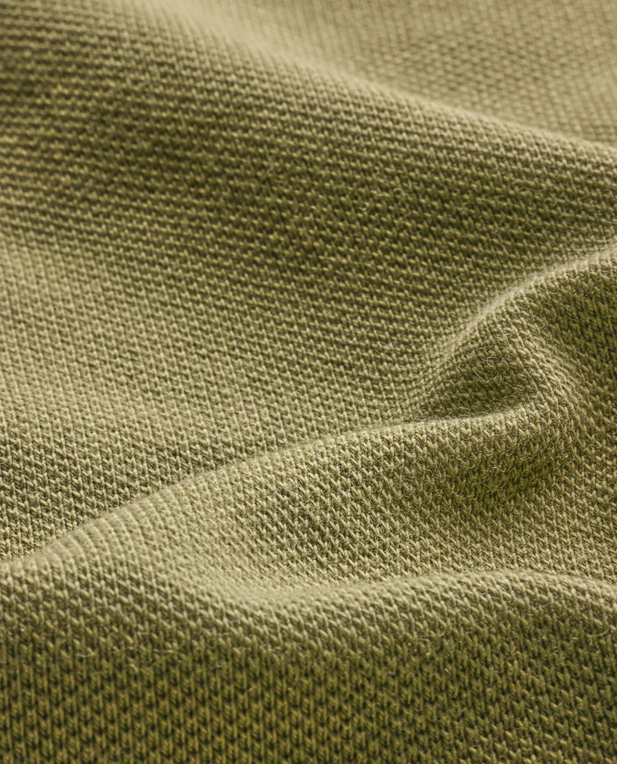 Rare Rabbit Men's Daryl Olive Cotton Plain Regular Fit Half Sleeve Polo