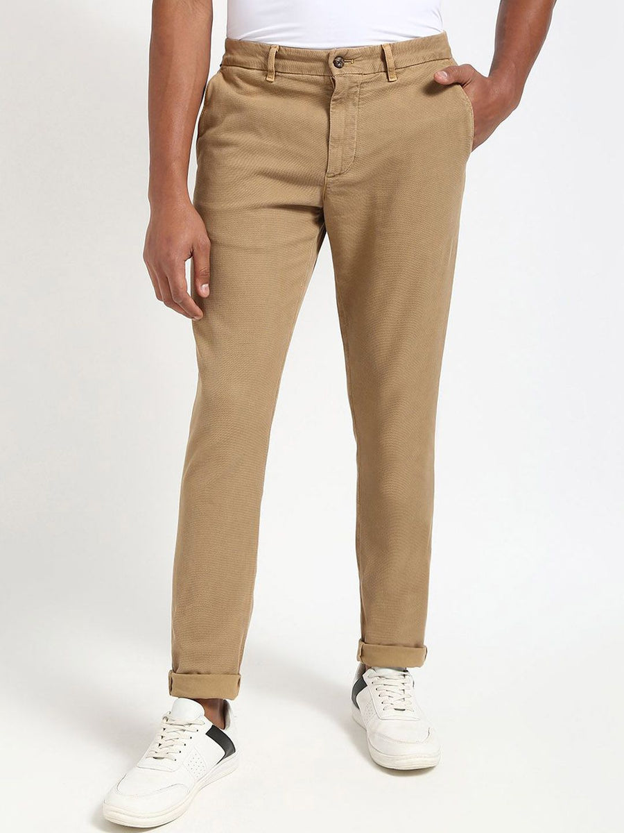 Tommy Hilfiger Men Cotton Regular Fit Mid-Rise Trousers