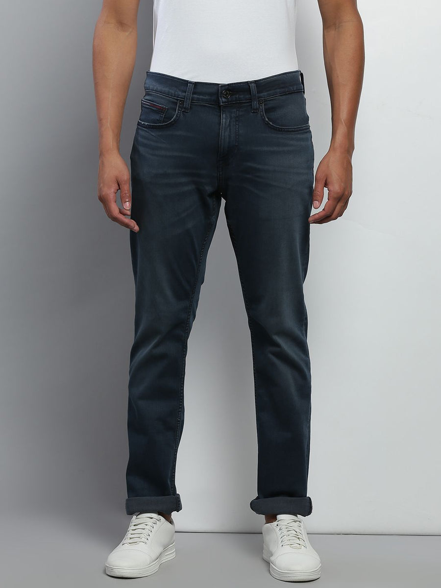 Tommy Hilfiger Men Navy Blue Slim Fit Light Fade Stretchable Jeans