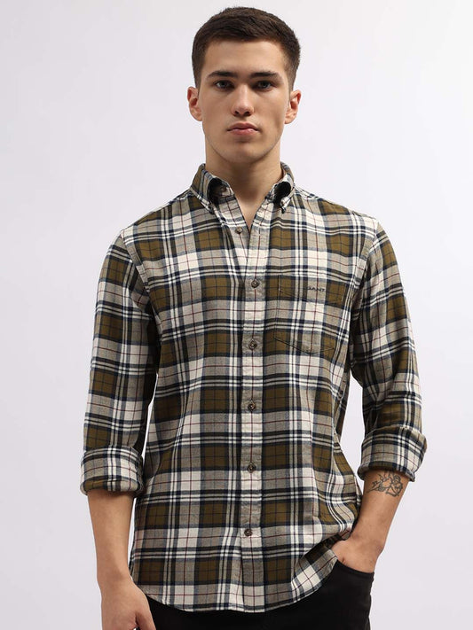 GANT Tartan Checked Button-Down Collar Casual Shirt