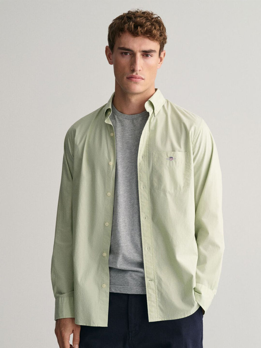 GANT Solid Spread Collar Regular Fit Shirt
