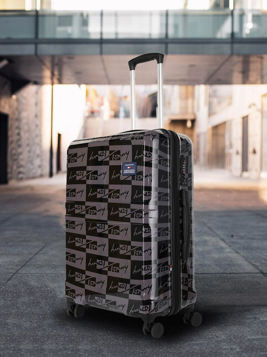 Tommy Hilfiger Hard 4 Wheels 360-Degree Rotation Medium Trolley Bag- 80 L