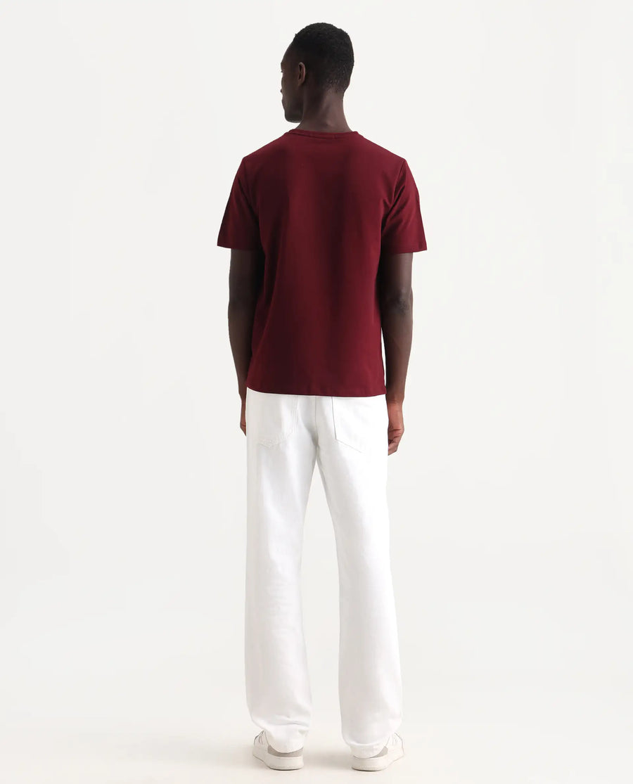 Rare Rabbit Men's Frost White Cotton Plain Morris Regular Fit Jeans