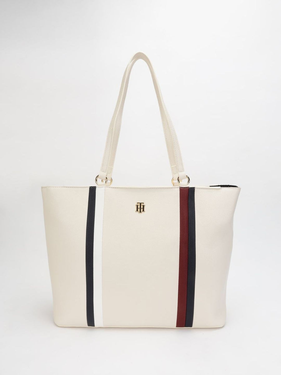 Tommy Hilfiger Women Striped Shopper Tote Bag