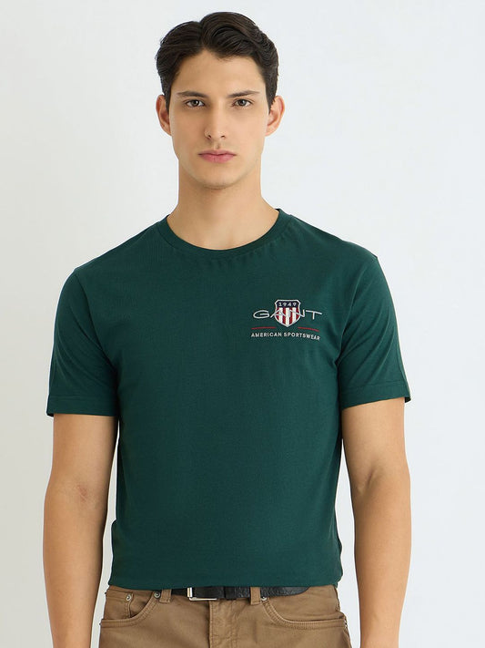 GANT Typography Printed Round Neck Pure Cotton T-shirt