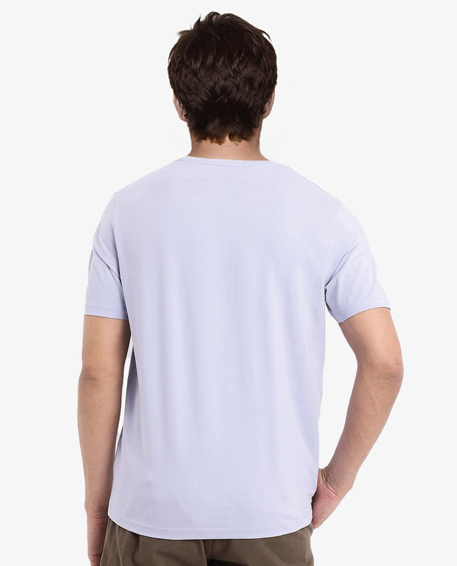 Rare Rabbit Men's Gino Blue Cotton Graphic Print Regular Fit Half Sleeve Crew Neck T-Shirt