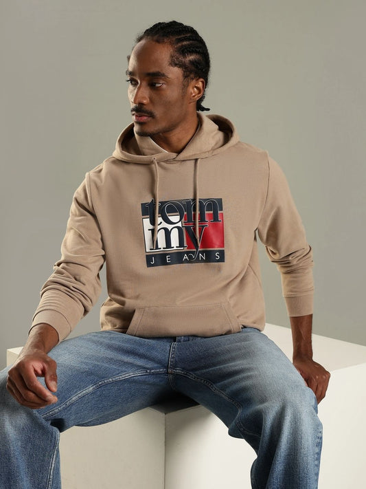 Tommy Hilfiger Men Cotton Printed Hooded Sweatshirt