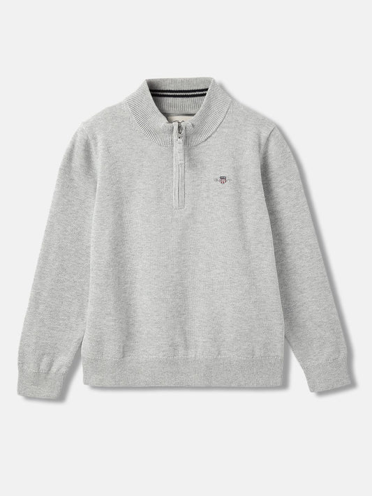 GANT Boys Mock Collar Cotton Pullover