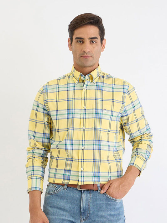 GANT Men Tartan Checks Opaque Checked Casual Shirt