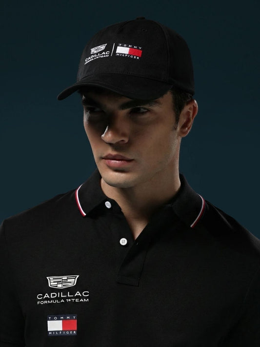 F1 Cadillac Logo Black Cotton Baseball Cap
