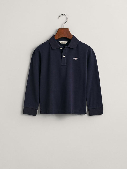 GANT Boys Polo Collar Pure Cotton T-Shirt